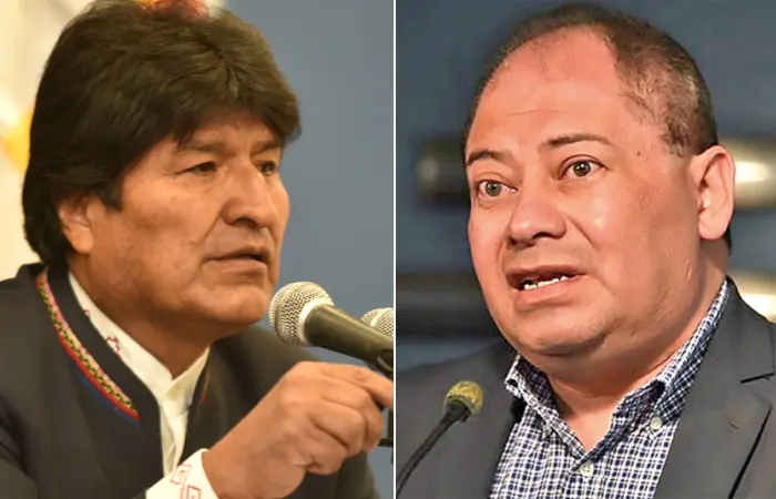 Evo Morales y Carlos Romero. RRSS