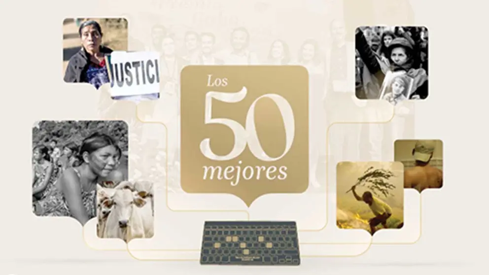 Las im&aacute;genes de algunos reportajes seleccionados al Premio Gabo./ CORTES&Iacute;A