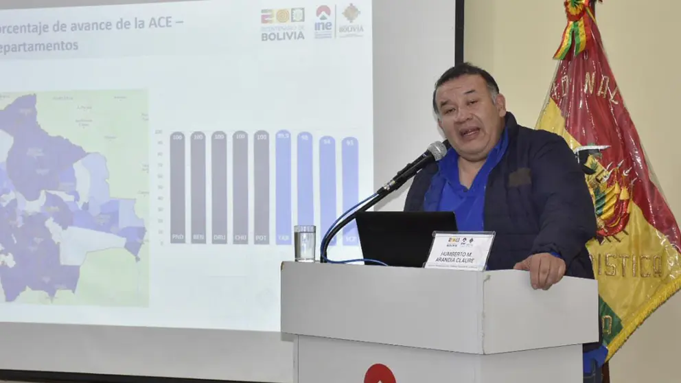 Conferencia de prensa del Insituto Nacional de Estad&iacute;stica./ APG