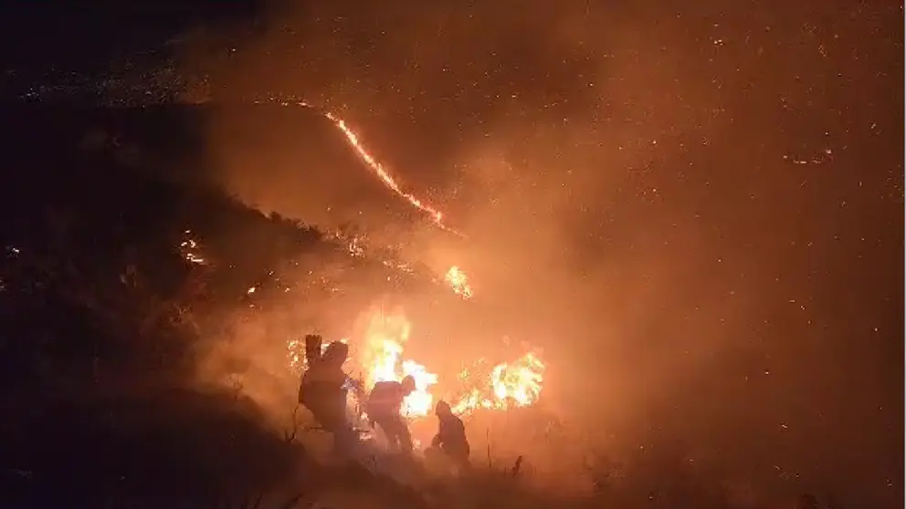 Captura de video en el que se observa el trabajo del SAR y GEOS. 