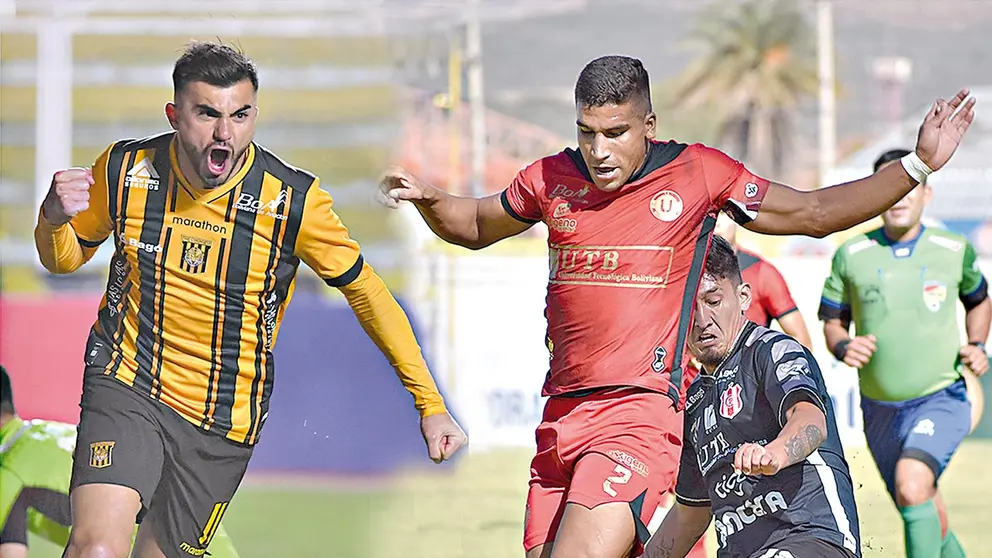 Julio Vila (d) y Enrique Triverio (i) son dos figuras importantes de FC Universitario y The Strongest, respectivamente./ NOÉ PORTUGAL Y APG