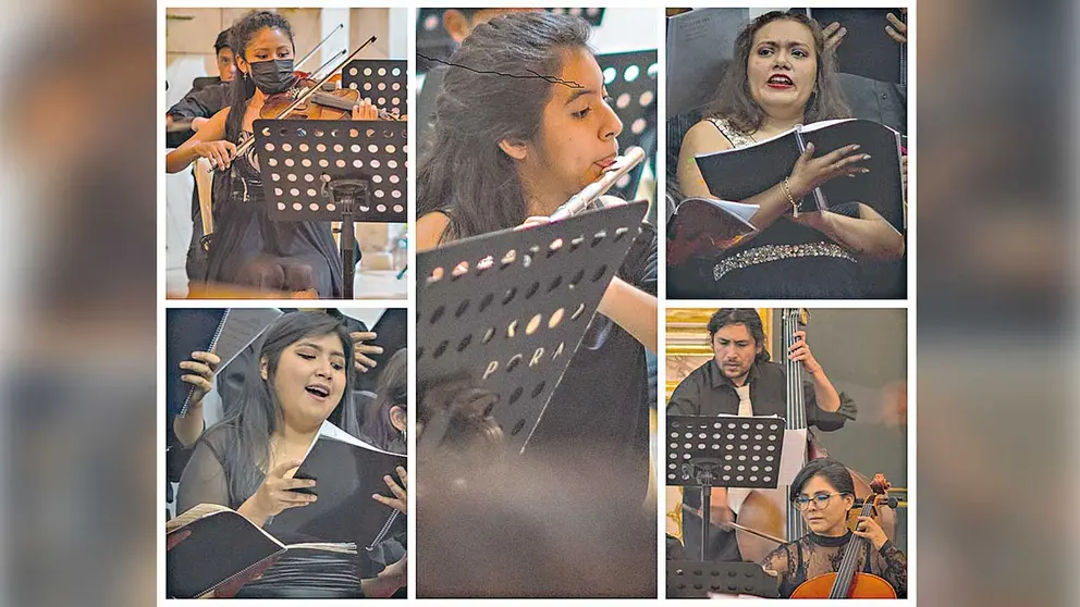 Algunos integrantes del Ensamble Khuska que dar&aacute;n un concierto ma&ntilde;ana./ CORTES&Iacute;A