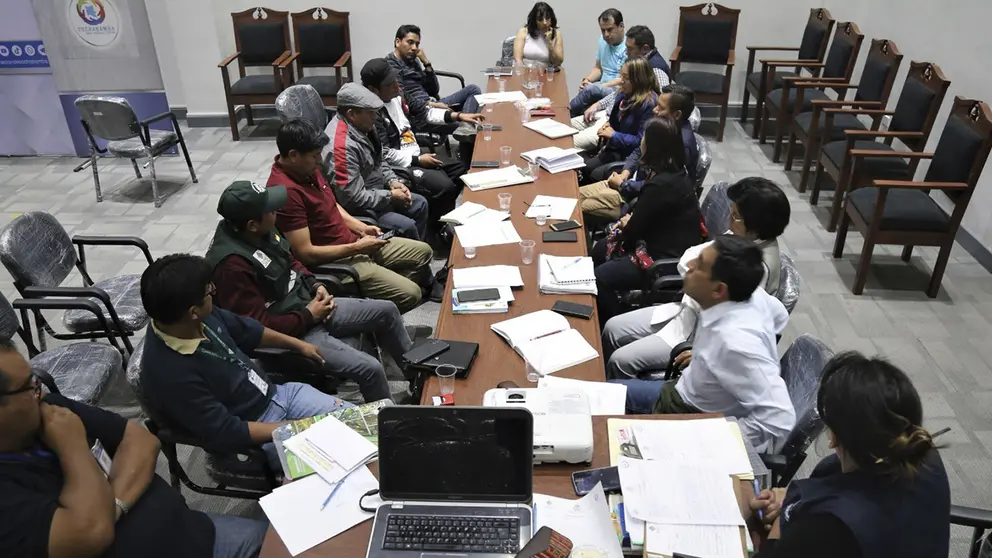 Reuni&oacute;n interinstitucional realizada este viernes./ GADC