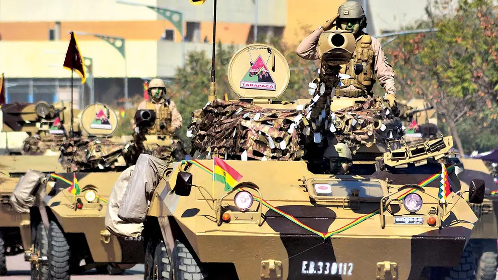 Una imagen de la Parada Militar que tuvo lugar  en Tarija./ APG