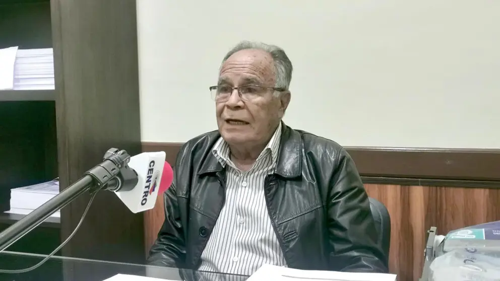 El presidente del Colegio M&eacute;dico de Bolivia, Carlos Iriarte, este 21 de agosto./ MELISSA REVOLLO