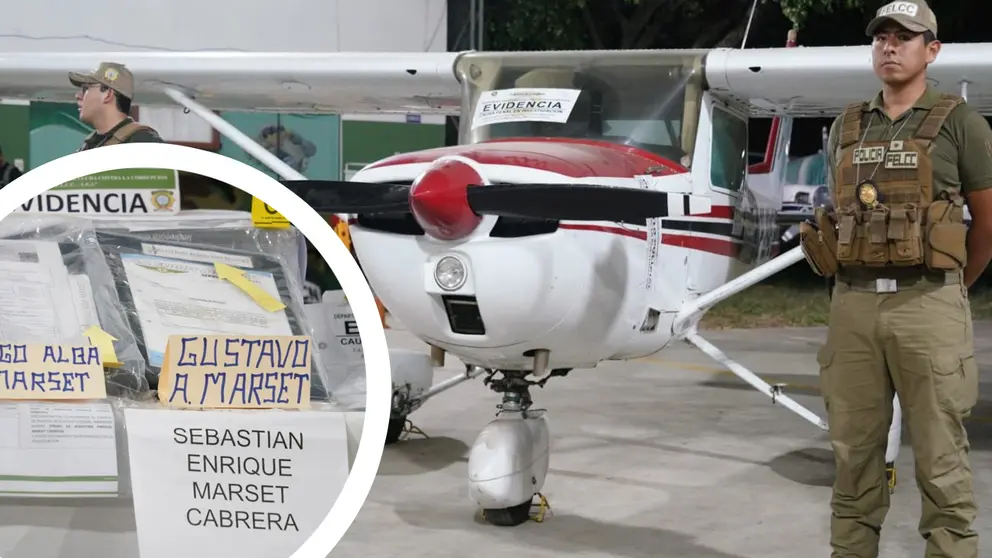 Hangar intervenido es de la hermana del &ldquo;Colla&rdquo; y donde familiares de Marset entrenaban para pilotar./ MIN. GOBIERNO