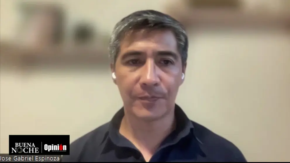 Jos&eacute; Gabriel Espinoza, en entrevista con Buena Noche de Opini&oacute;n. CAPTURA DE VIDEO