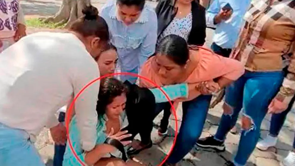 Foto sobre la agresi&oacute;n pasada a la asamble&iacute;sta./ CORTES&Iacute;A