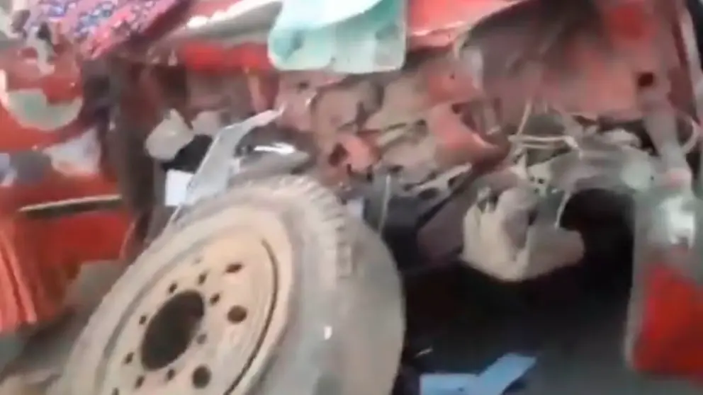 Captura de video del accidente registrado este domingo./ TOMADA DE ERBOL