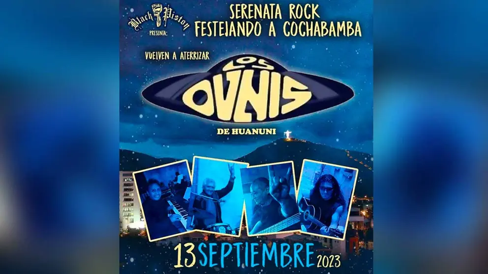 Los Ovnis de Huanuni dan serenata a Cochabamba hoy./ FACEBOOK