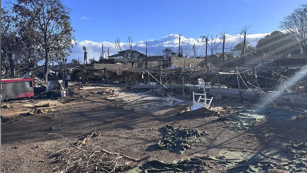 Vista de la destrucci&oacute;n causada por los incendios en la localidad de Lahaina, Maui, Haw&aacute;i, en una fotograf&iacute;a de archivo./ EFE