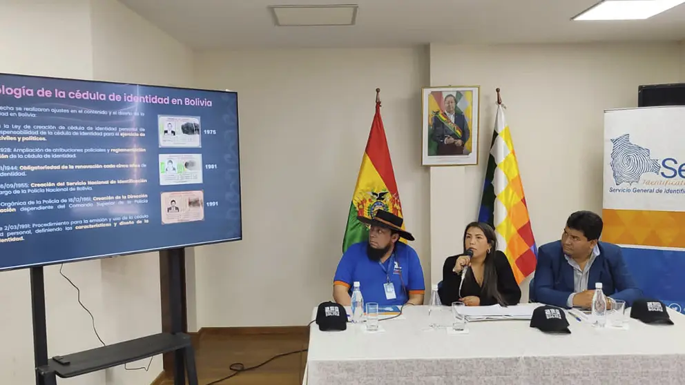 La directora del Segip, Patricia Hermosa, en rueda de prensa. TOMADA DE SEGIP