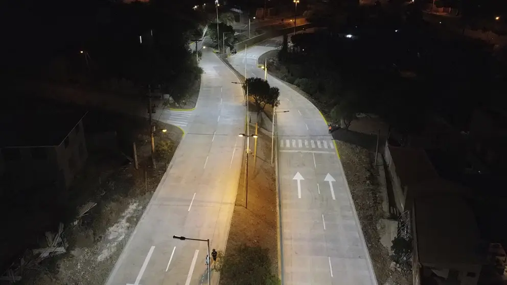 Vista a&eacute;rea del tramo entregado por la Alcald&iacute;a. GAMC