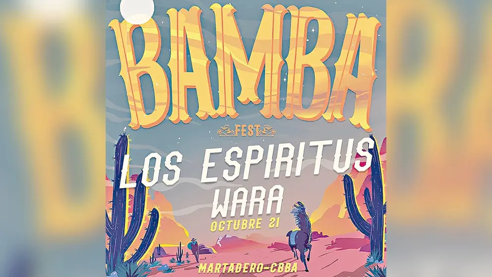 Imagen promocional del festival, con el dato de sus bandas estelares./ BAMBA FEST