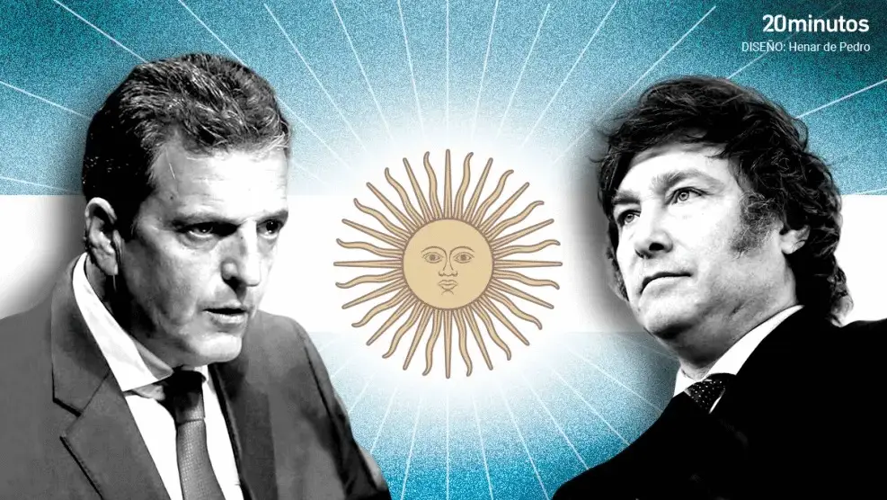 Sergio Massa y Javier Milei, candidatos a la Presidencia de Argentina. 20MINUTOS.ES
