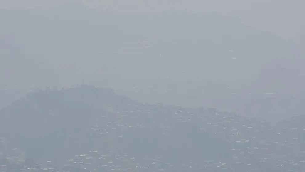 El nivel de visibilidad en La Paz es nulo debido a los incendios forestales. APG