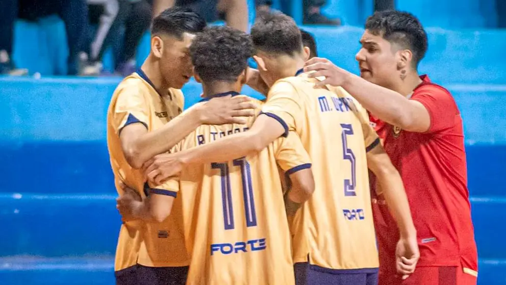 Jugadores de Muriel celebran una conquista en un partido anterior./ CLUB MURIEL DE FUTSAL