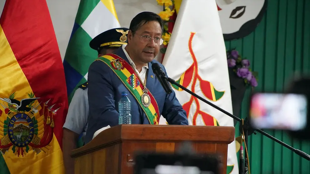 Luis Arce Catacora, presidente de Bolivia durante su discurso en los actos por el aniversario de BENI./ RRSS
