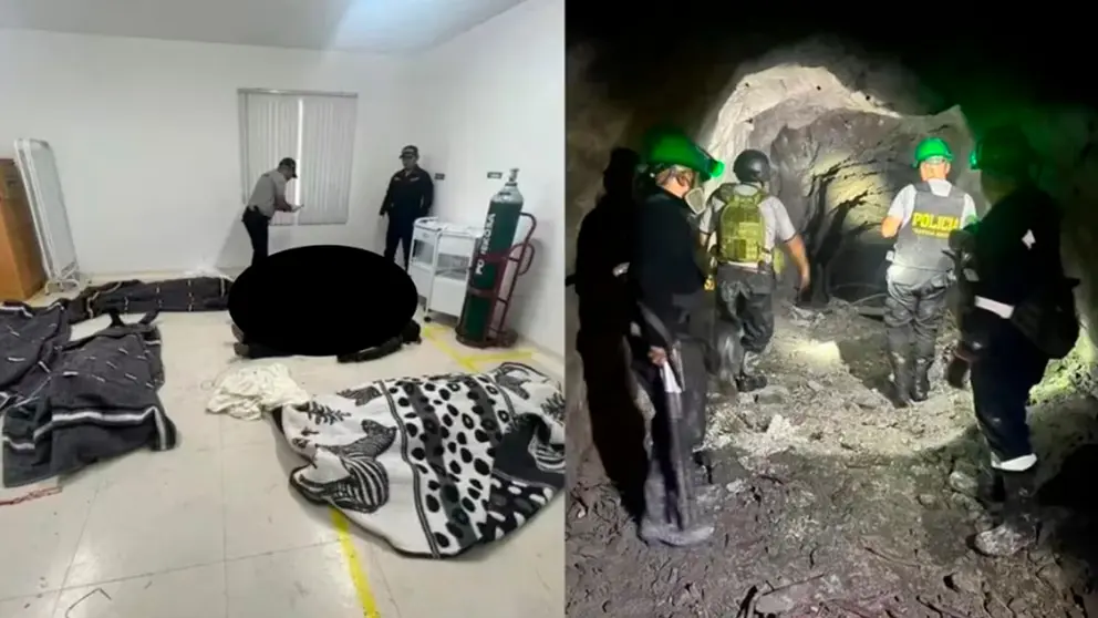 Im&aacute;genes sobre la intervenci&oacute;n en la mina./ TOMADA DE INFOBAE