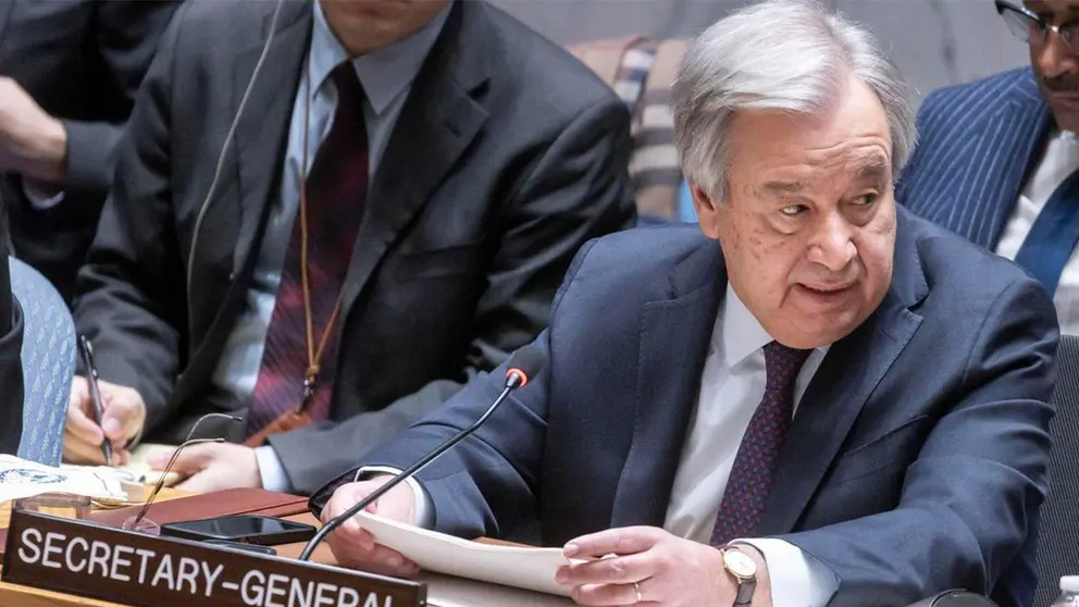 El secretario General de la ONU, Antonio Guterres, en una sesi&oacute;n pasada./ ONDAVASCA