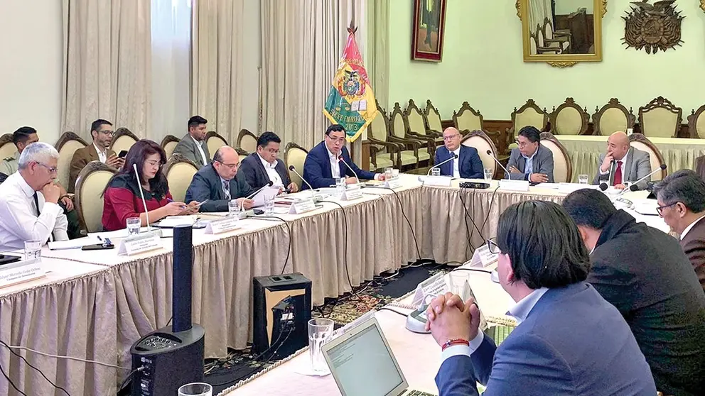 Magistrados del Tribunal Constitucional Plurinacional en sesi&oacute;n./ APG