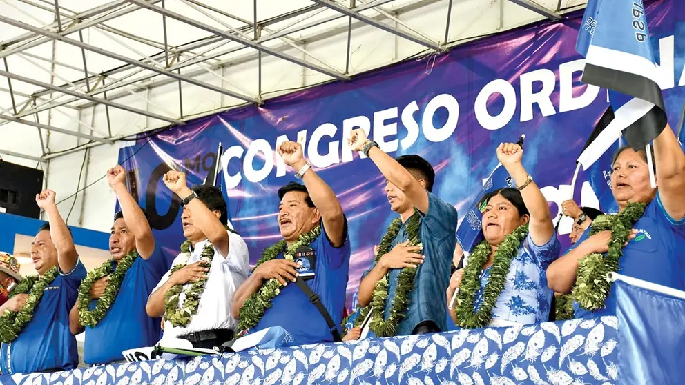 Una imagen del Congreso del MAS realizado el 3 y 4 de octubre pasados./ URGENTE.BO