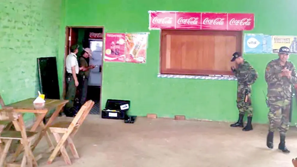 El lugar donde un extranjero fue acribillado en Guayaramerín, Beni./ FISCALÍA