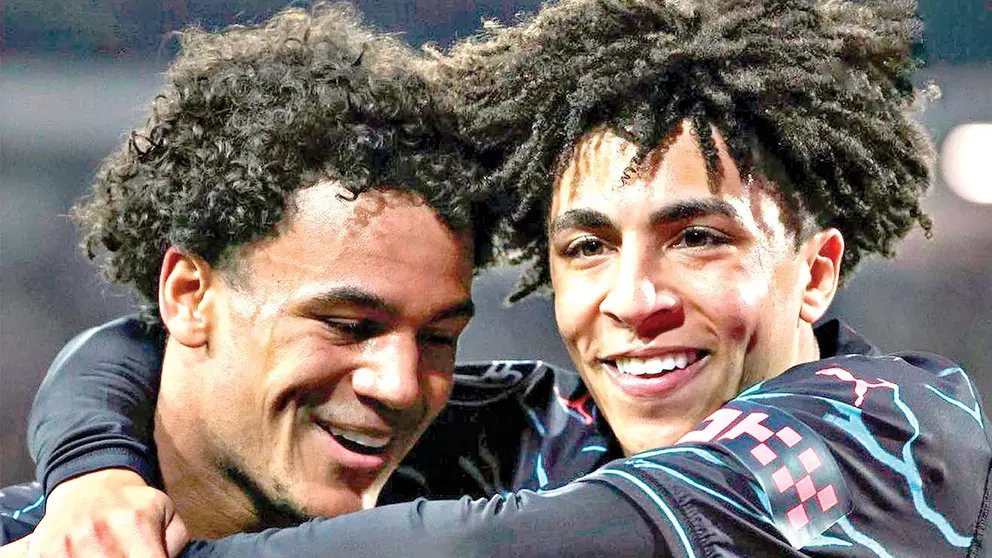 Jugadores del Citizen festejan una conquista./ UEFA CHAMPIONS LEAGUE