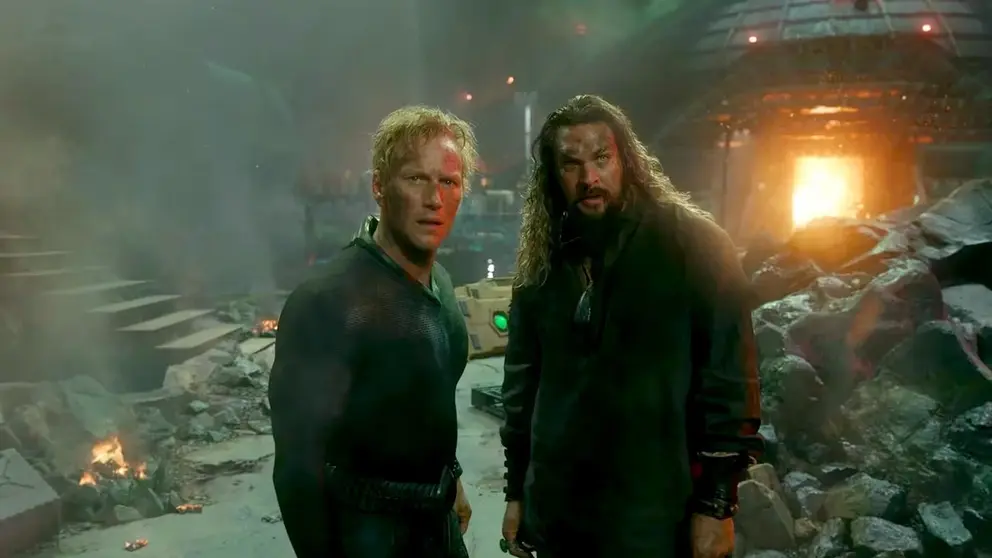 Patrick Wilson y Jason Momoa en 'Aquaman y el reino perdido'./ INFOBAE