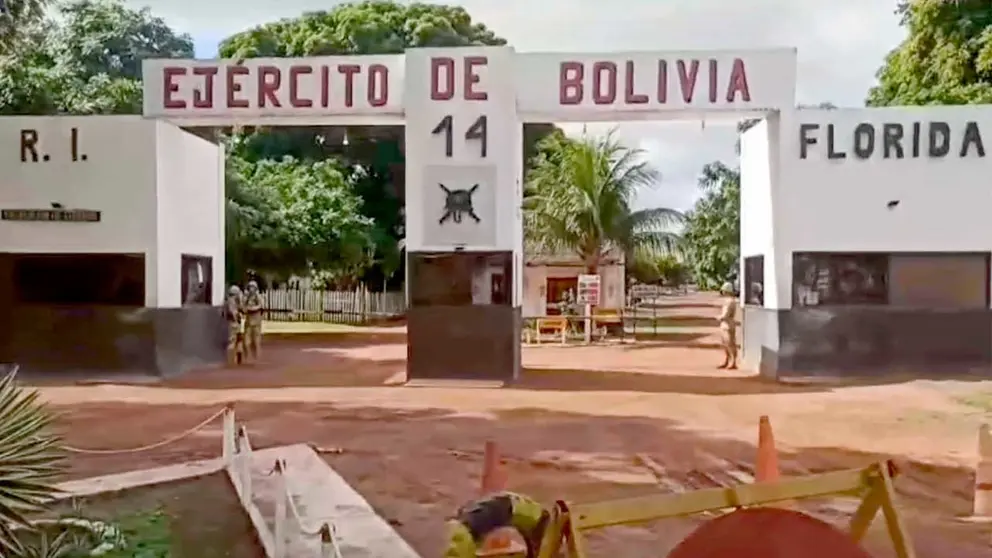 Frontis del Regimiento de Infanter&iacute;a 14 "Florida", de San Mat&iacute;as./ CAPTURA DE VIDEO