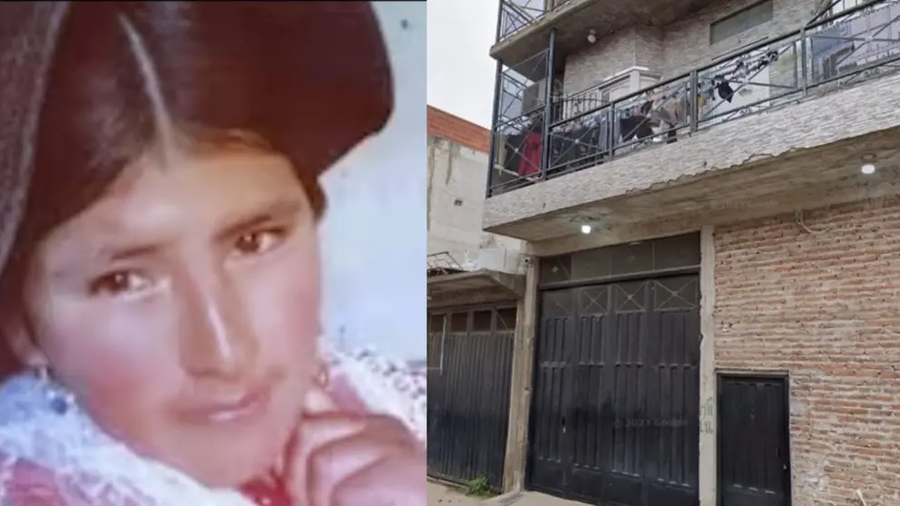 La boliviana Rosa Mamani, primera v&iacute;ctima de feminicidio en Argentina. Del lado derecho, el frente de la casa donde fue asesinada. CLAR&Iacute;N/RRSS