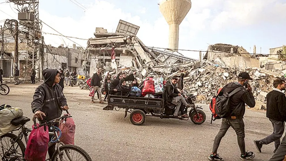 Una imagen de palestinos en Gaza./ AGENCIA ANADOLU