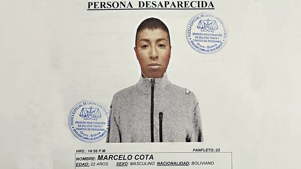 Afiche que reporta la desaparici&oacute;n del soldado Marcelo Cota./ FACEBOOK