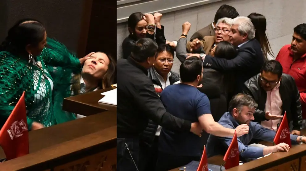 Gritos, golpes e insultos protagonizados por exdiputados. APG