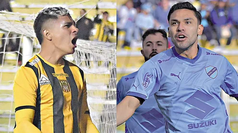 Algarañaz (d) y Lino (i),  jugadores de la Academia y el Tigre.  /  APG