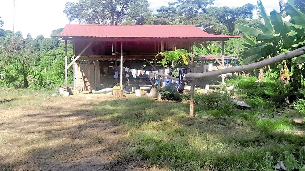 El inmueble donde encontraron a dos personas sin vida en Villa Tunari, Cochabamba./ FISCAL&Iacute;A