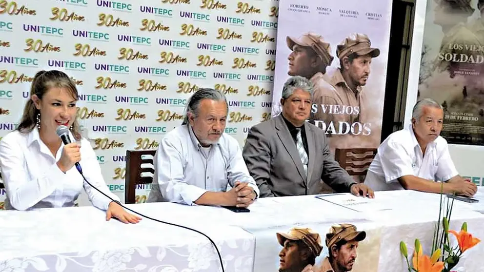 Conferencia de prensa sobre el estreno de la cinta de Sanjinés en Cochabamba./ DAYANA FLORES
