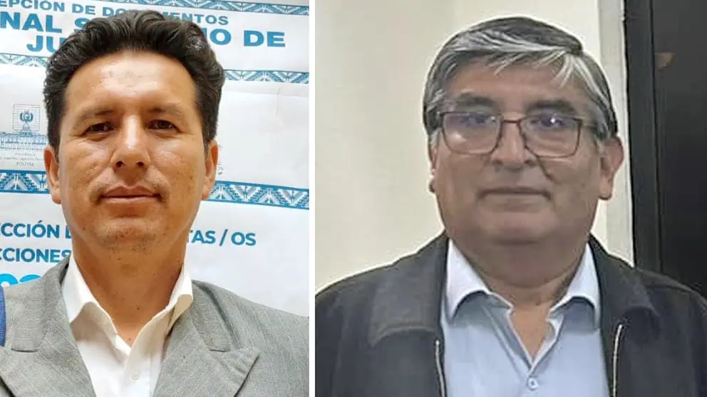 Wilber Choque y Lucio Fuentes fueron presidente del Consejo de la Magistratura y el Tribunal Agroambiental, respectivamente./ ERBOL