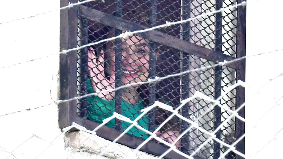 Jeanine &Aacute;&ntilde;ez en la c&aacute;rcel de Miraflores de La Paz./ APG
