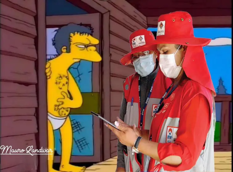 Uno de los memes sobre el Censo inspirados por la serie 'Los Simpson'. FACEBOOK FANS SIMPSON.BO