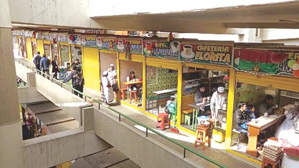 El mercado Lanza en La Paz./ URGENTE.BO
