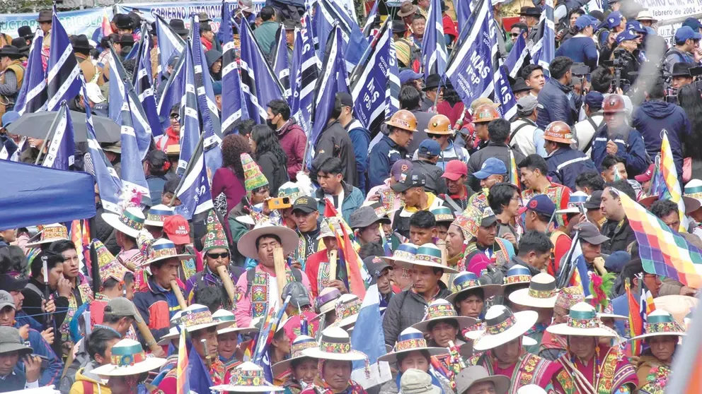 Uno de los festejos que realizaron militantes del MAS la semana pasada./ APG
