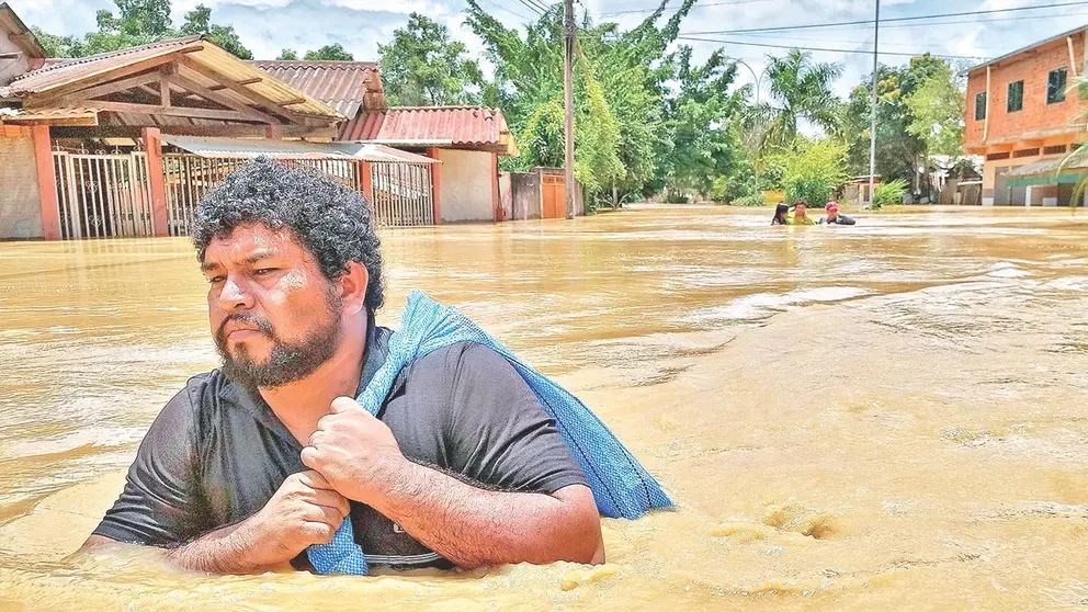 La ciudad de Cobija fue una de las más castigadas por las lluvias./ APG