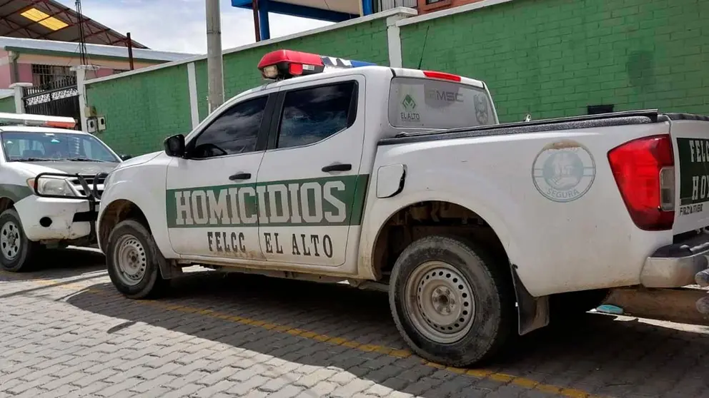 Un veh&iacute;culo de la Polic&iacute;a en El Alto. Foto: ERBOL - archivo