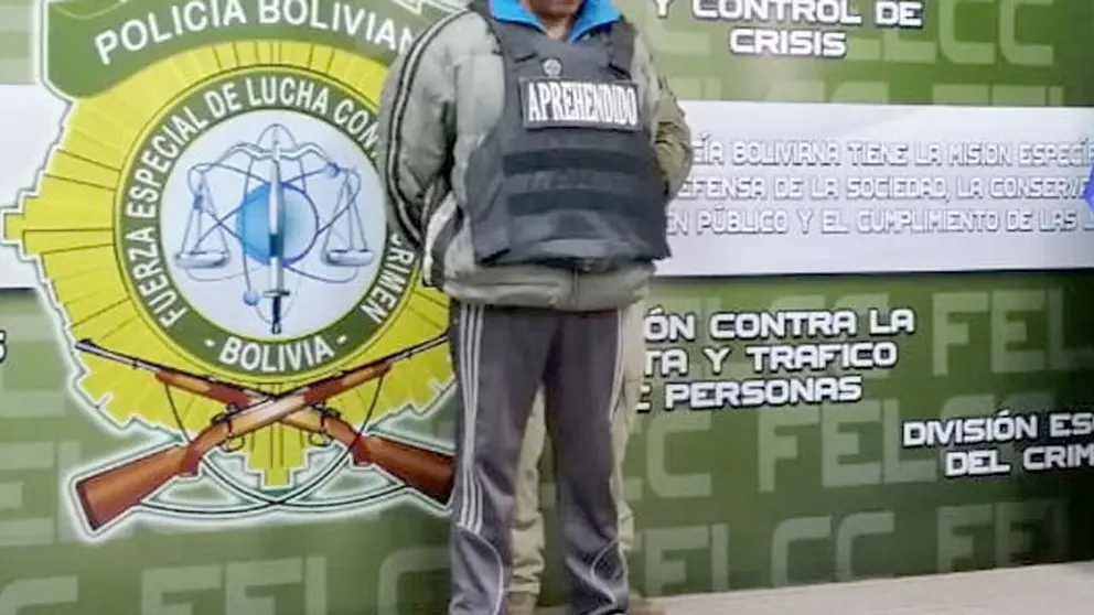 El sujeto fue presentado por la Policía./ ERBOL