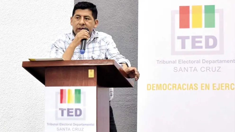 El vocal Tahuichi Tahuichi, del Tribunal Supremo Electoral, en una foto de archivo./ ABI