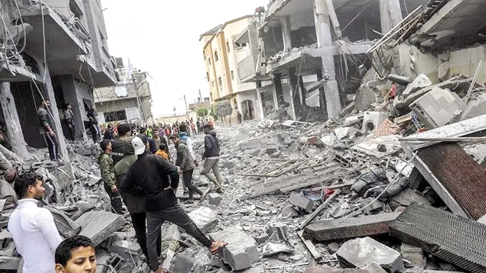 Una zona de Gaza devastada por los bombardeos militares./ AMNIST&Iacute;A INTERNACIONAL