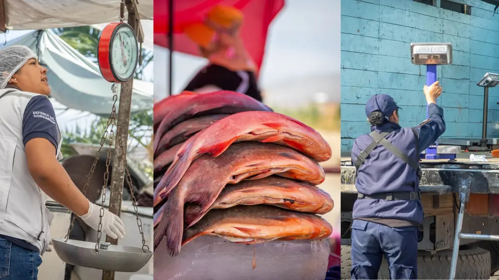 Operativo de la Intendencia termina con el decomiso de balanzas y pescado, en la zona de el Arco. INTENDENCIA