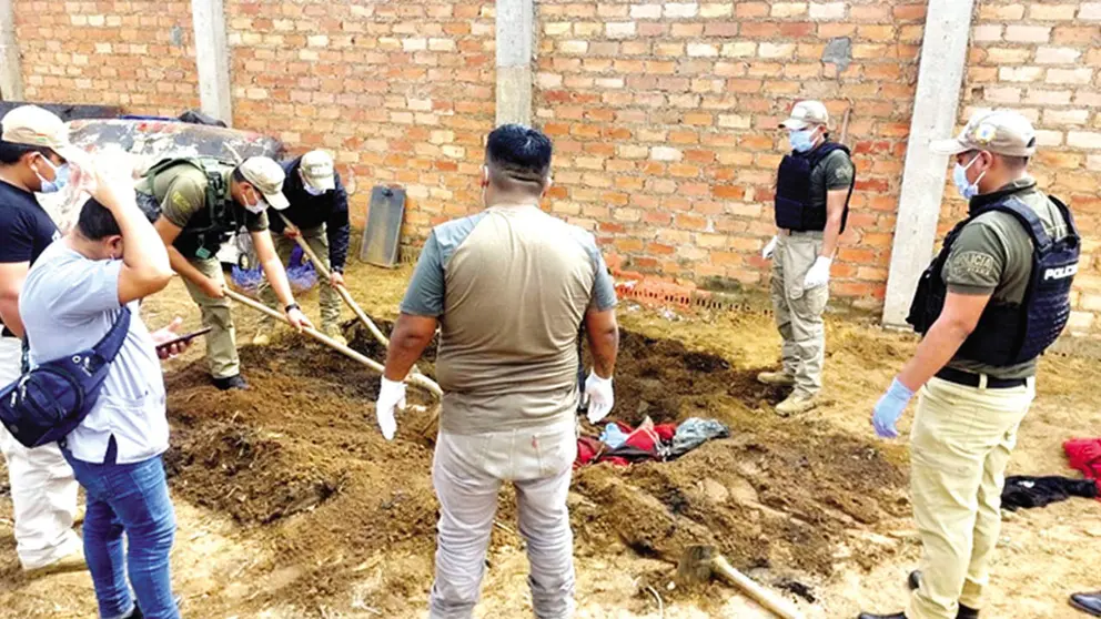 Hallan enterrado el cuerpo de un guardia en  Guayaramerín, Beni./ FISCALÍA