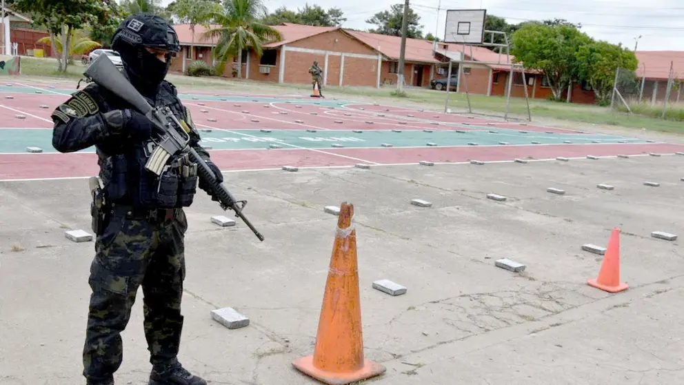 Los paquetes de droga secuestrados en el operativo./ FELCN
